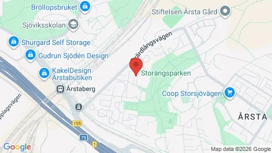 Lägenheter att hyra i Hammarbyhamnen - kort over placeringen
