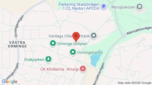 Lägenheter att hyra i Nacka - kort over placeringen