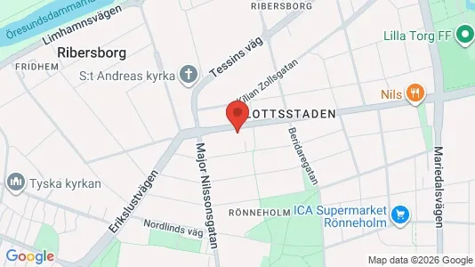 Lägenheter att hyra i Malmö Centrum - kort over placeringen