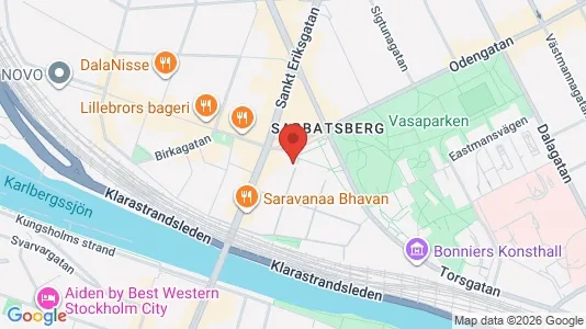 Lägenheter att hyra i Vasastan - kort over placeringen