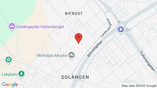 Lägenheter att hyra i Mölndal - kort over placeringen
