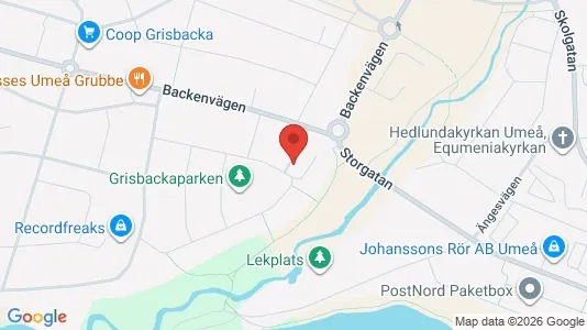 Lägenheter att hyra i Umeå - kort over placeringen