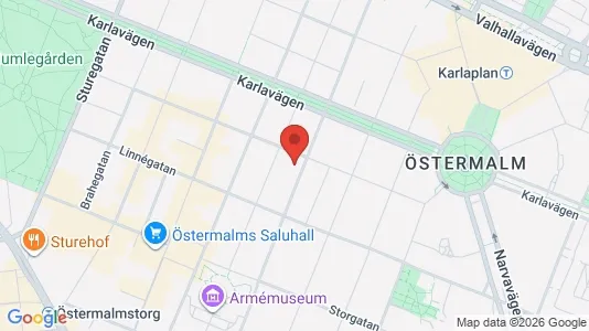 Lägenheter att hyra i Östermalm - kort over placeringen