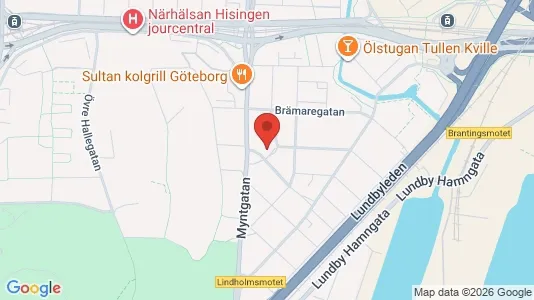 Lägenheter att hyra i Lundby - kort over placeringen