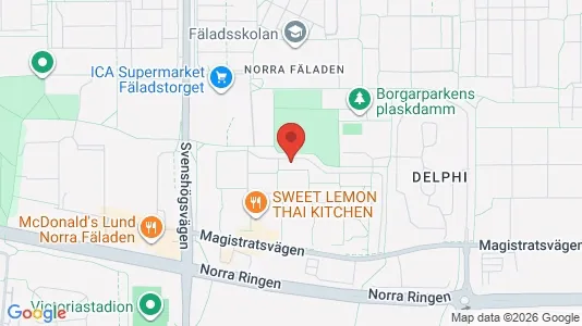 Lägenheter att hyra i Lund - kort over placeringen