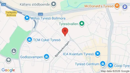 Lägenheter att hyra i Tyresö - kort over placeringen