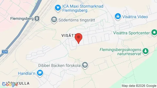 Lägenheter att hyra i Huddinge - kort over placeringen