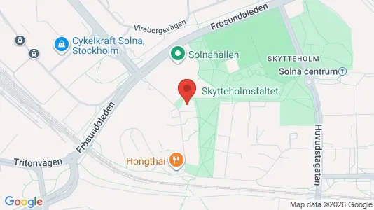 Lägenheter att hyra i Solna - kort over placeringen