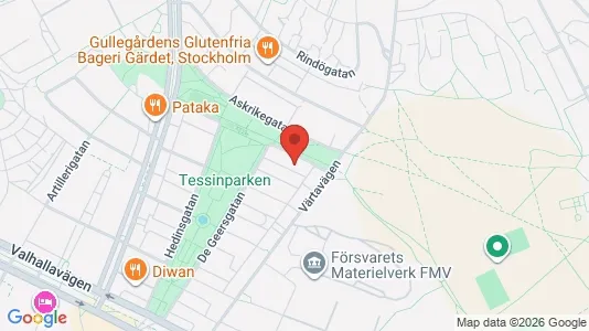 Lägenheter att hyra i Gärdet/Djurgården - kort over placeringen