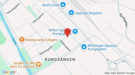 Lägenheter att hyra i Uppsala - kort over placeringen