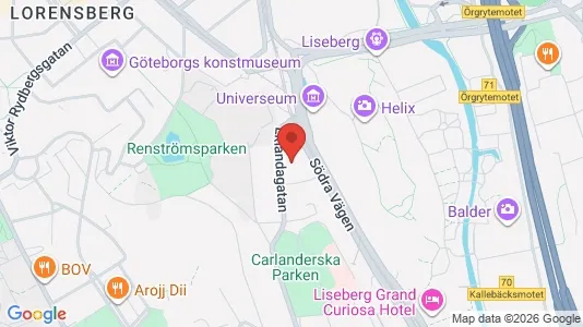 Lägenheter att hyra i Johanneberg - kort over placeringen