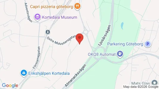 Lägenheter att hyra i Göteborg Östra - kort over placeringen