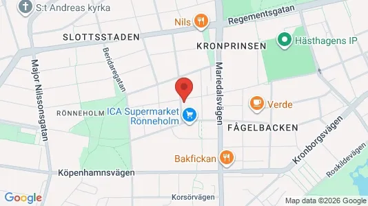 Lägenheter att hyra i Malmö Centrum - kort over placeringen