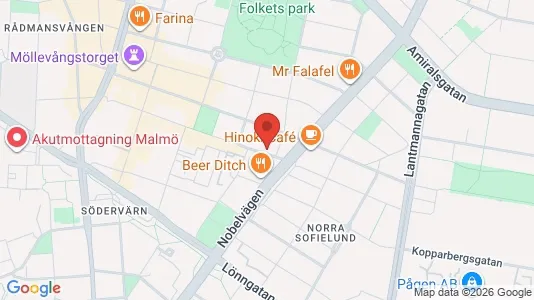 Lägenheter att hyra i Malmö Centrum - kort over placeringen