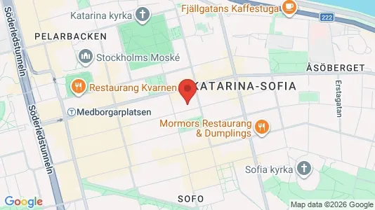 Lägenheter att hyra i Södermalm - kort over placeringen