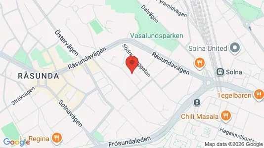 Lägenheter att hyra i Solna - kort over placeringen