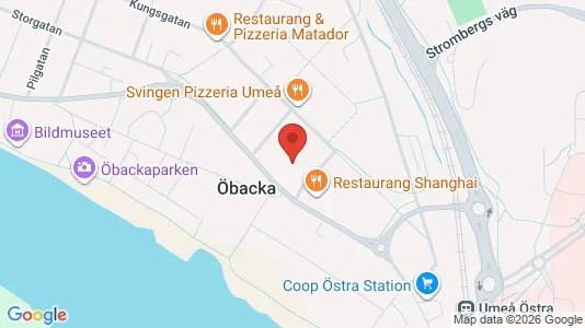 Lägenheter att hyra i Umeå - kort over placeringen
