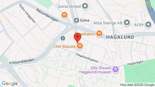 Lägenheter att hyra i Solna - kort over placeringen