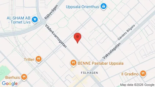 Lägenheter att hyra i Uppsala - kort over placeringen