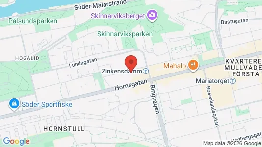 Lägenheter att hyra i Södermalm - kort over placeringen