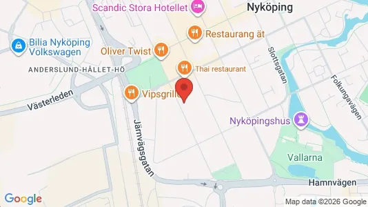 Lägenheter att hyra i Nyköping - kort over placeringen