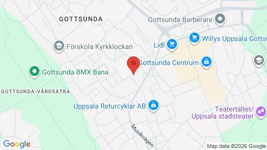 Lägenheter att hyra i Uppsala - kort over placeringen