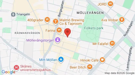 Lägenheter att hyra i Malmö Centrum - kort over placeringen