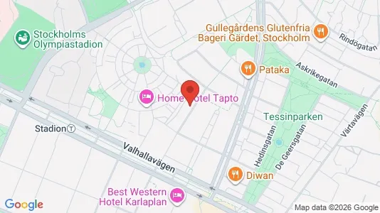 Lägenheter att hyra i Gärdet/Djurgården - kort over placeringen
