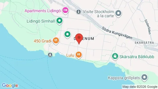 Lägenheter att hyra i Lidingö - kort over placeringen