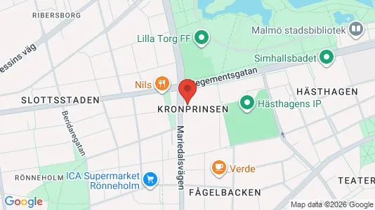 Lägenheter att hyra i Malmö Centrum - kort over placeringen