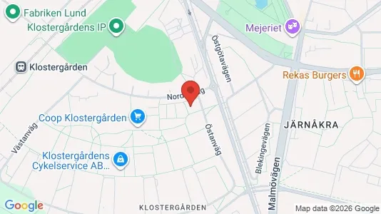 Lägenheter att hyra i Lund - kort over placeringen