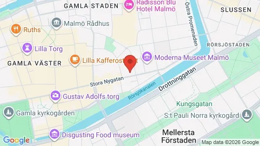 Lägenheter att hyra i Malmö Centrum - kort over placeringen