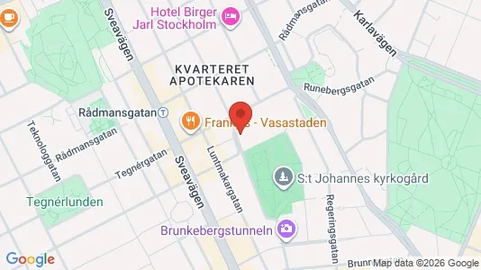 Lägenheter att hyra i Stockholm Innerstad - kort over placeringen