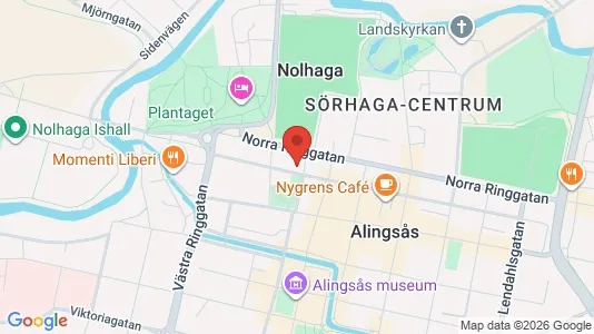 Lägenheter att hyra i Alingsås - kort over placeringen