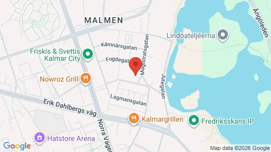 Lägenheter att hyra i Kalmar - kort over placeringen