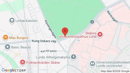 Lägenheter att hyra i Lund - kort over placeringen