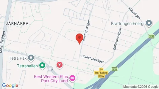 Lägenheter att hyra i Lund - kort over placeringen