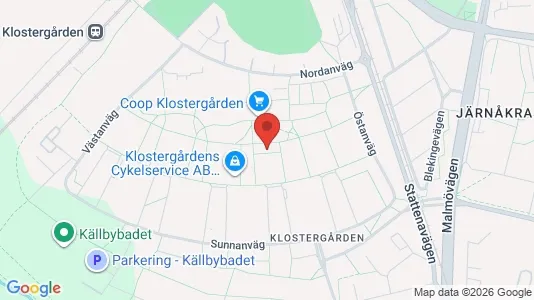 Lägenheter att hyra i Lund - kort over placeringen