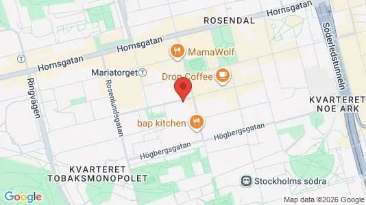 Lägenheter att hyra i Södermalm - kort over placeringen