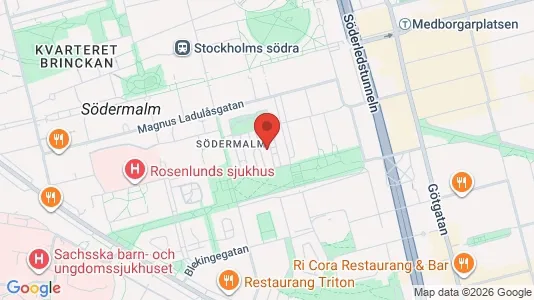Lägenheter att hyra i Södermalm - kort over placeringen