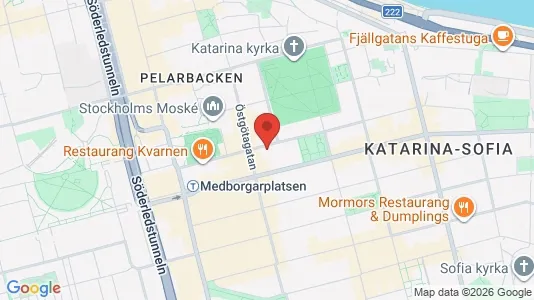 Lägenheter att hyra i Södermalm - kort over placeringen