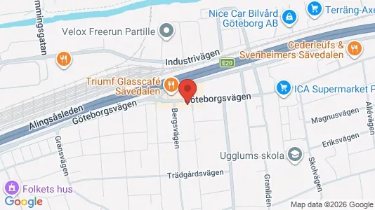 Lägenheter att hyra i Partille - kort over placeringen