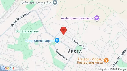 Lägenheter att hyra i Hammarbyhamnen - kort over placeringen