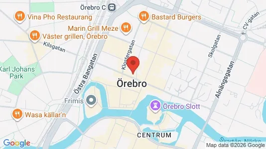 Lägenheter att hyra i Örebro - kort over placeringen