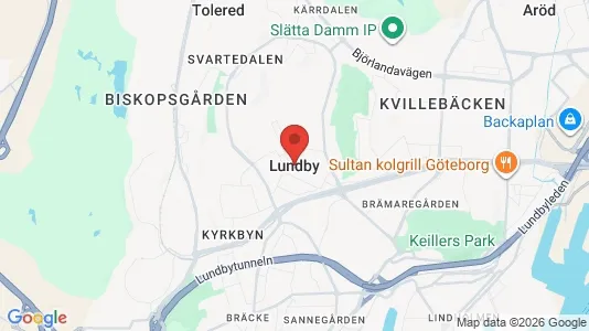 Lägenheter att hyra i Lundby - kort over placeringen