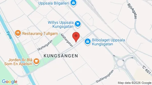 Lägenheter att hyra i Uppsala - kort over placeringen