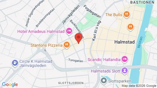 Lägenheter att hyra i Halmstad - kort over placeringen