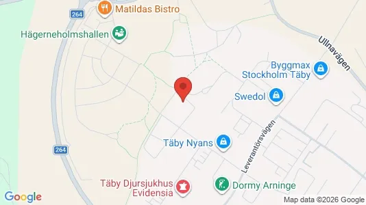 Lägenheter att hyra i Täby - kort over placeringen