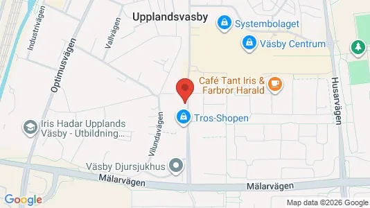 Lägenheter att hyra i Upplands Väsby - kort over placeringen