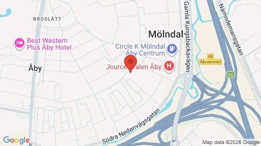 Lägenheter att hyra i Mölndal - kort over placeringen